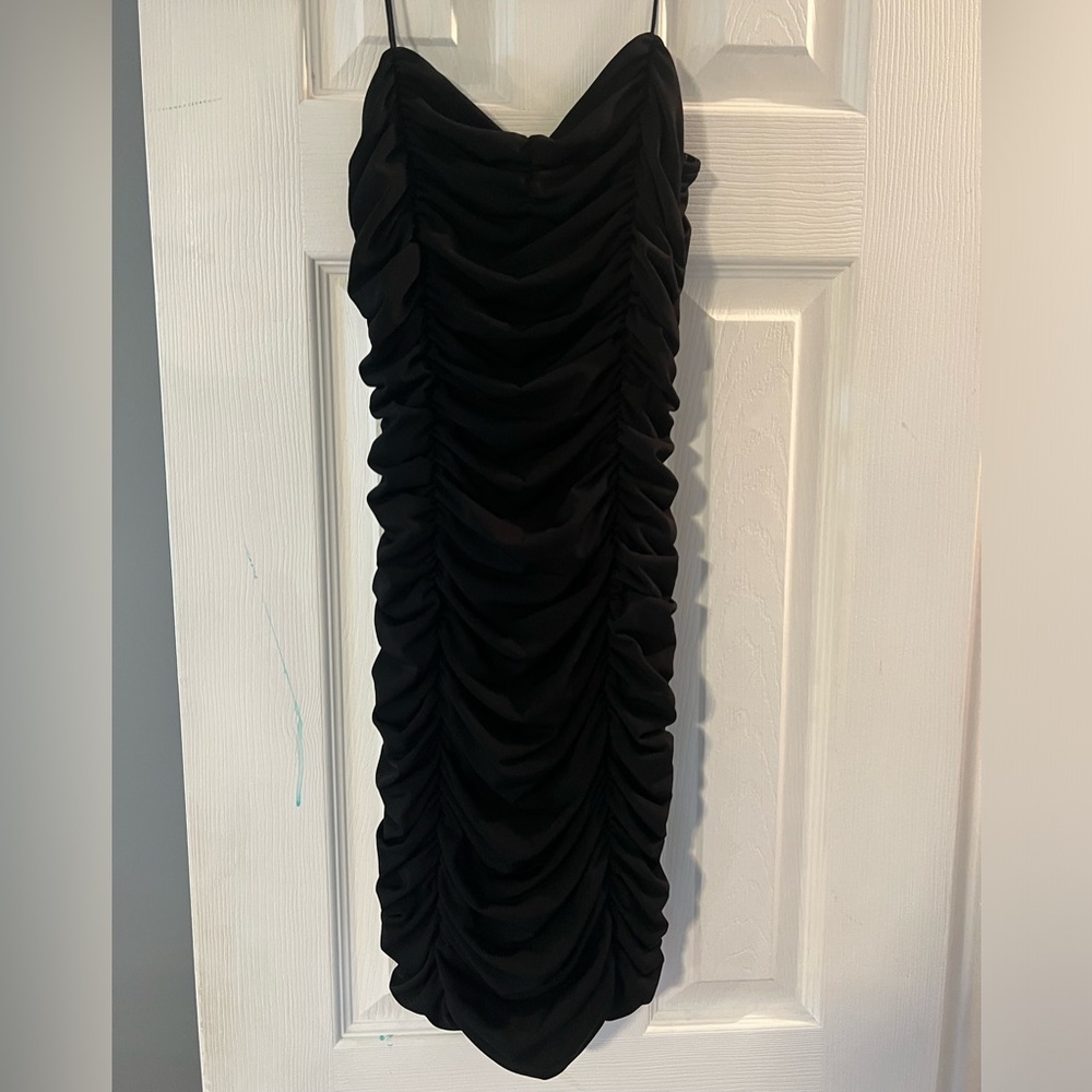 Windsor, Black Body-con Textured Dress, Size Small